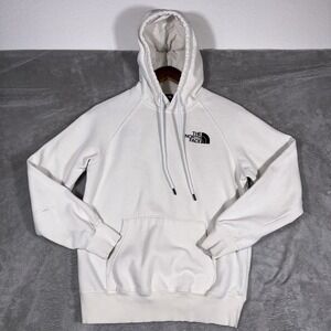 The North Face Hoodie Womens Small White Pullover Outdoors Never Stop Exploring